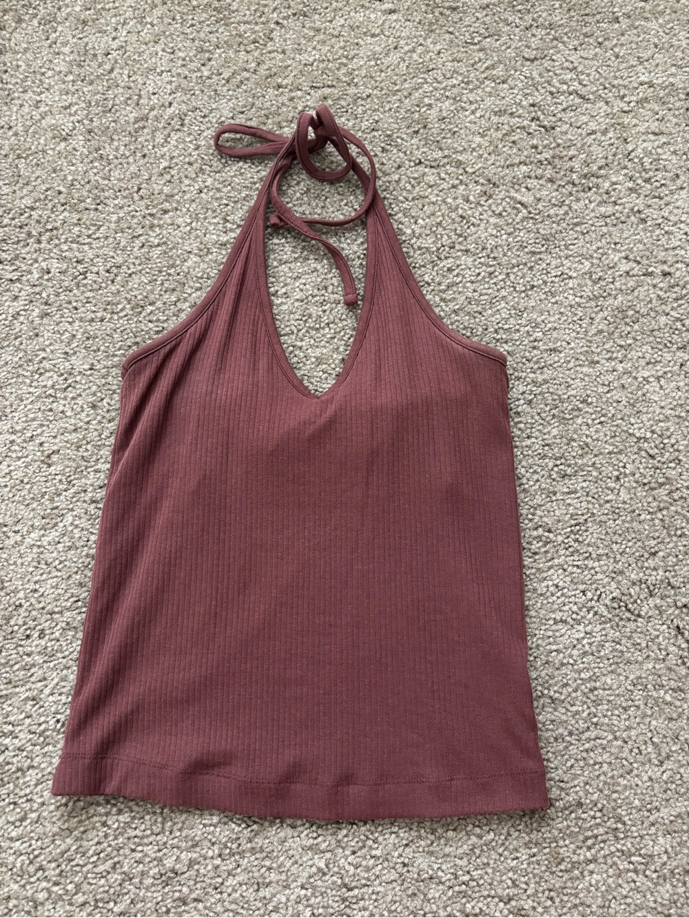 Old Navy Ribbed Halter Camisole in Mauve